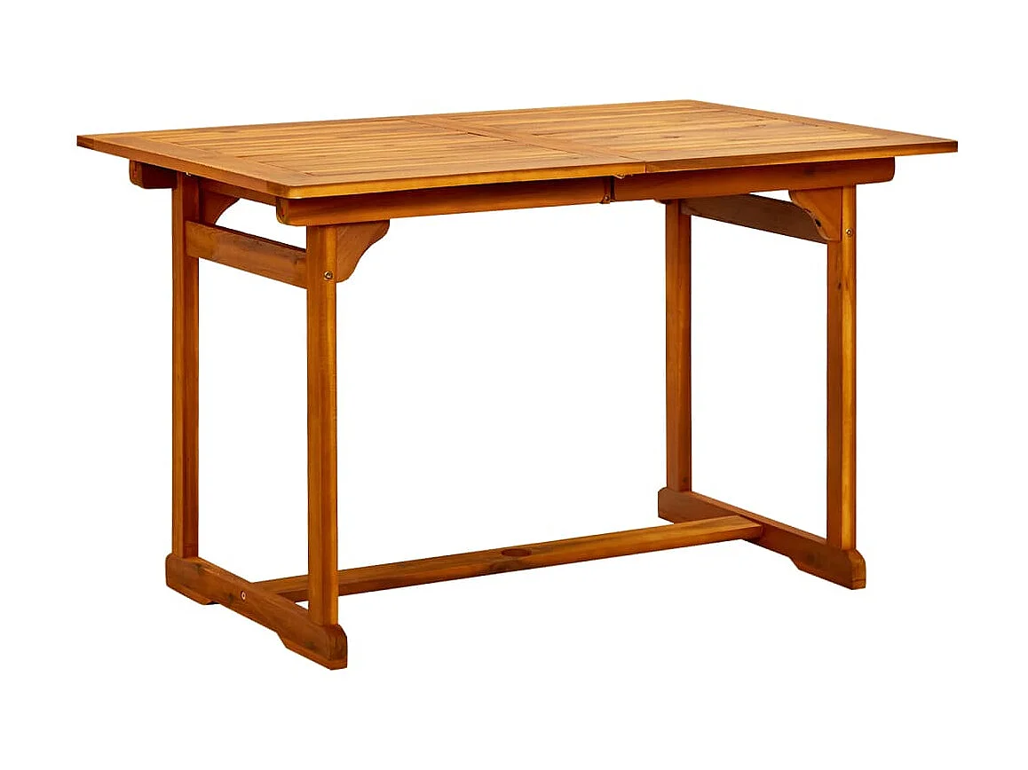 Table à manger de jardin (120-170)x80x75 cm Bois d'acacia massif GHR72966