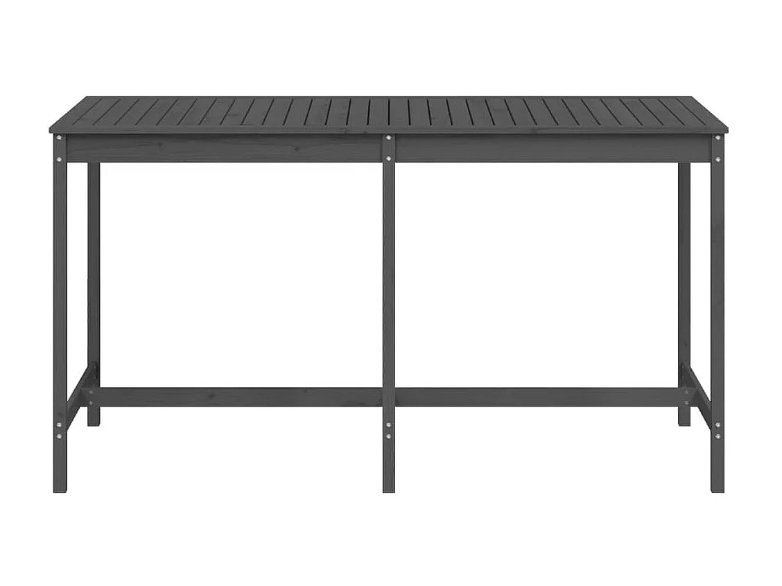 Table de jardin gris 203,5x90x110 cm bois massif de pin GHR23237