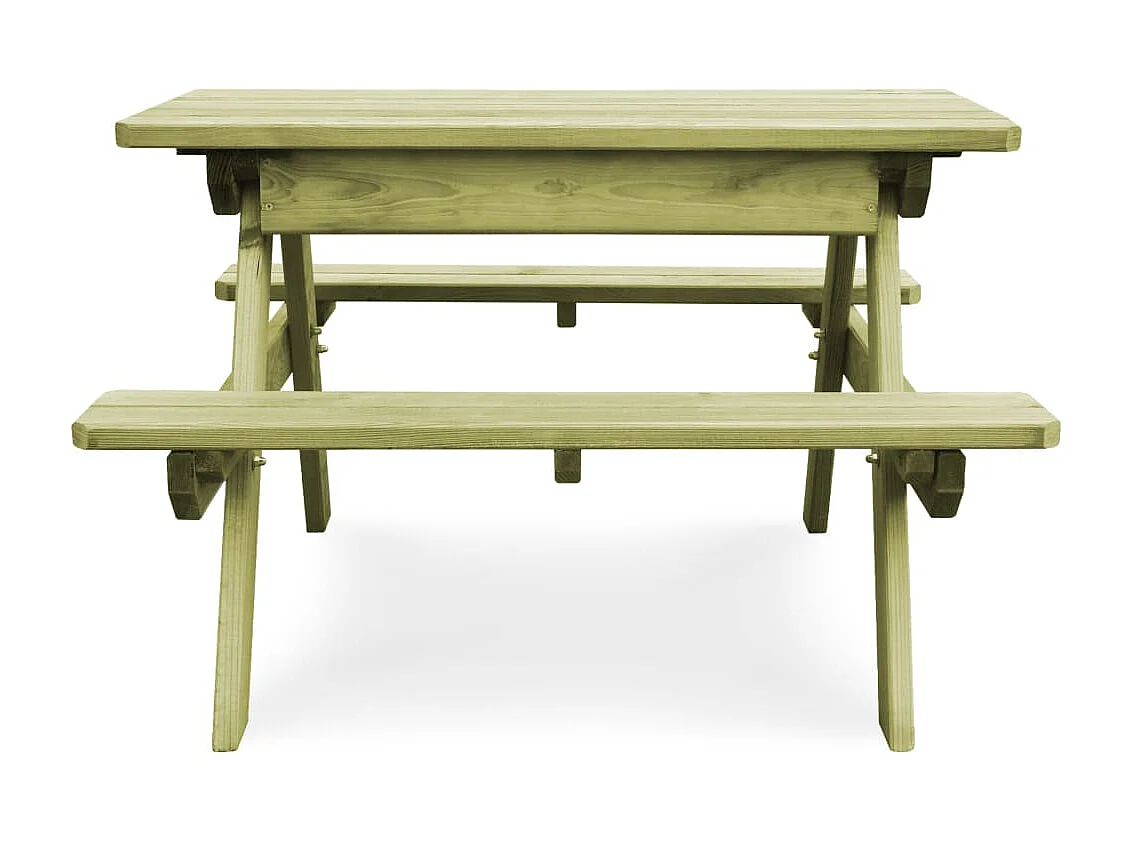 Table de pique-nique pour enfants avec bancs Pinède imprégnée GHR72007