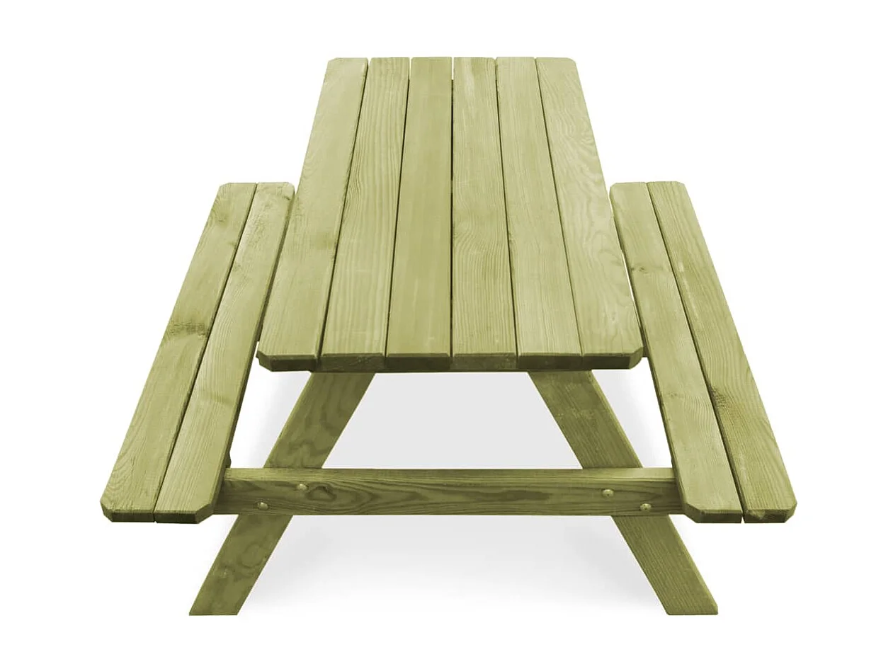 Table de pique-nique pour enfants avec bancs Pinède imprégnée GHR72007