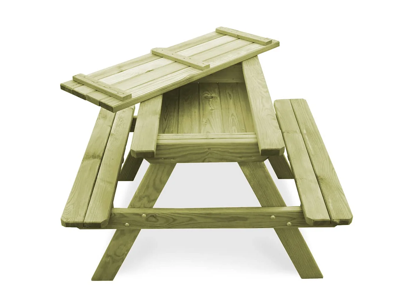 Table de pique-nique pour enfants avec bancs Pinède imprégnée GHR72007
