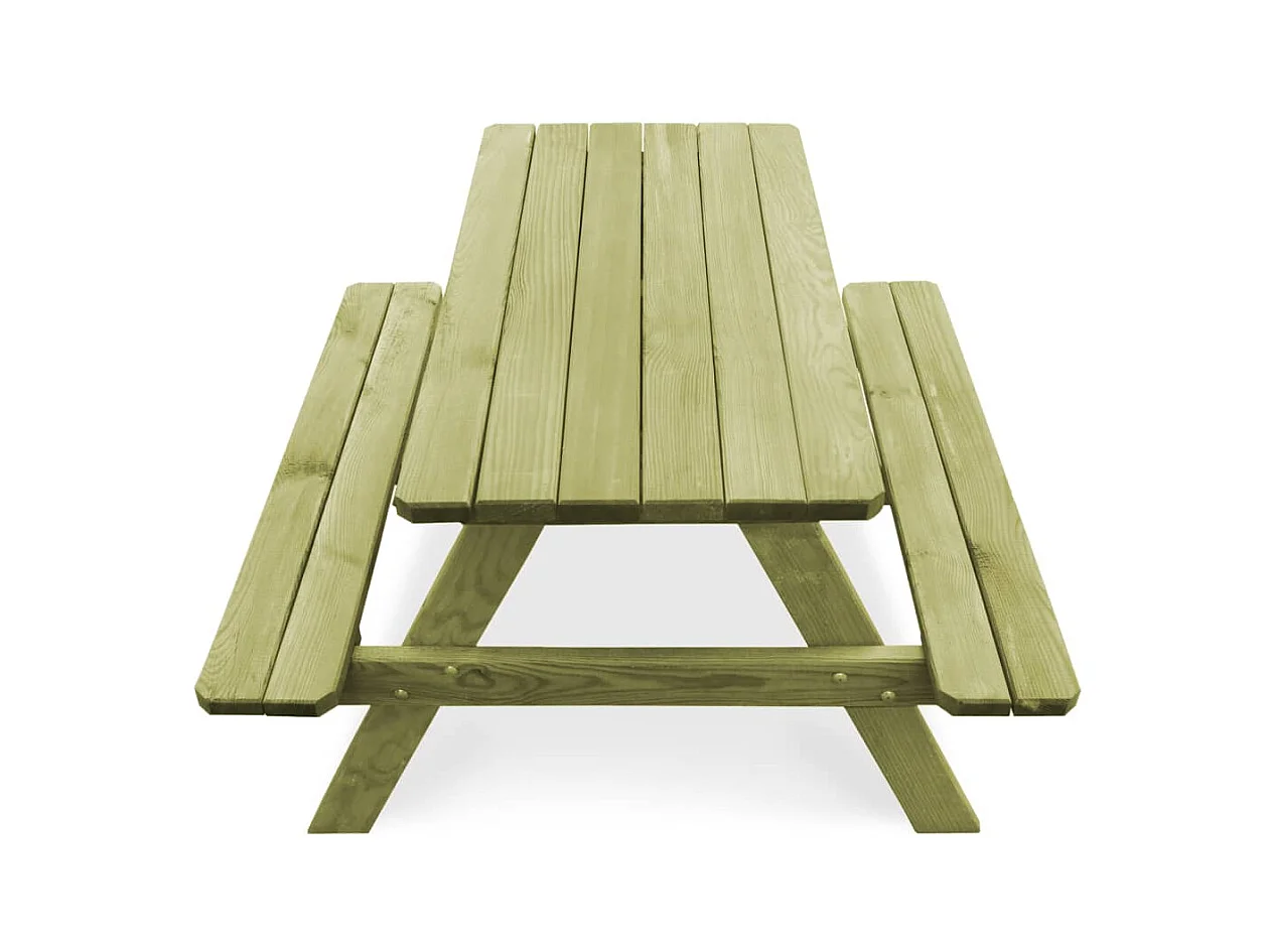 Table de pique-nique pour enfants avec bancs Pinède imprégnée GHR72007