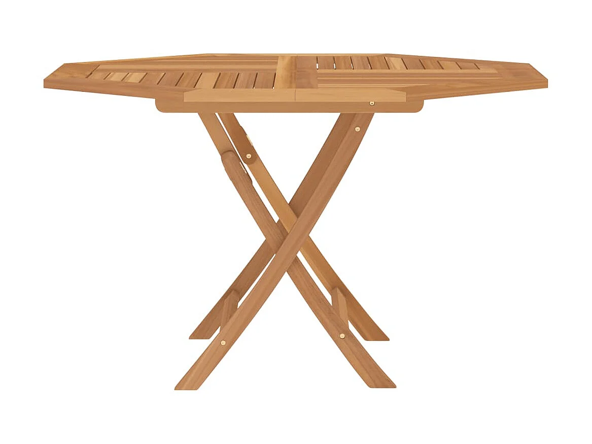Table pliable de jardin 120x120x75 cm bois massif de teck GHR74988