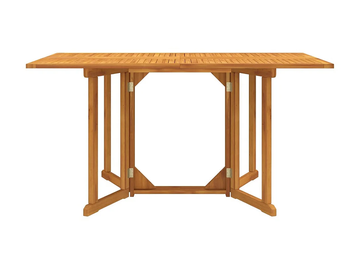 Table de jardin papillon pliante 150x90x75 cm bois massif teck GHR77468