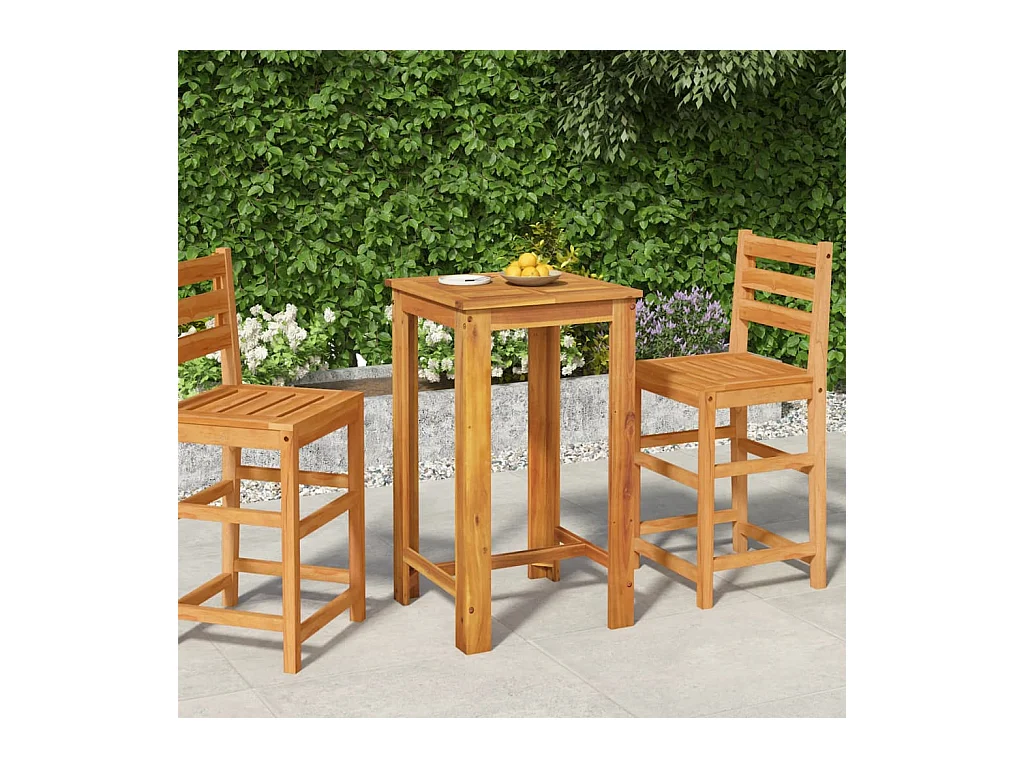 Table à manger de jardin 60x60x105 cm Bois d'acacia solide GHR73915