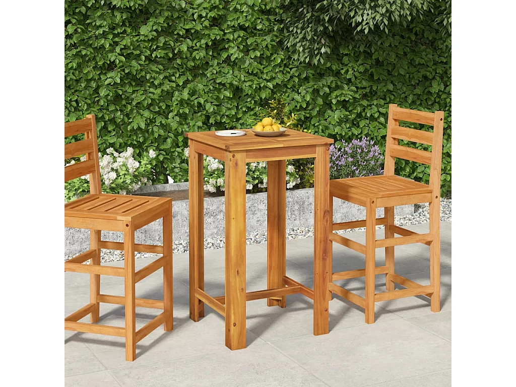 Table à manger de jardin 60x60x105 cm Bois d'acacia solide GHR73915