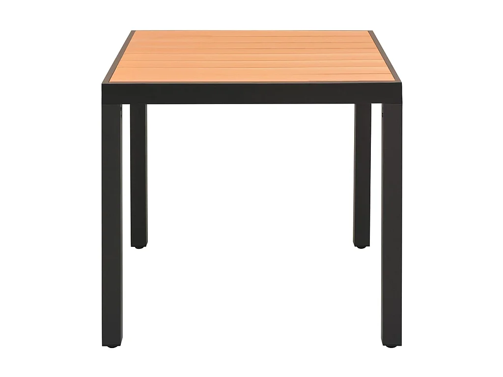 Table de jardin Marron 80 x 80 x 74 cm Aluminium et WPC GHR83800