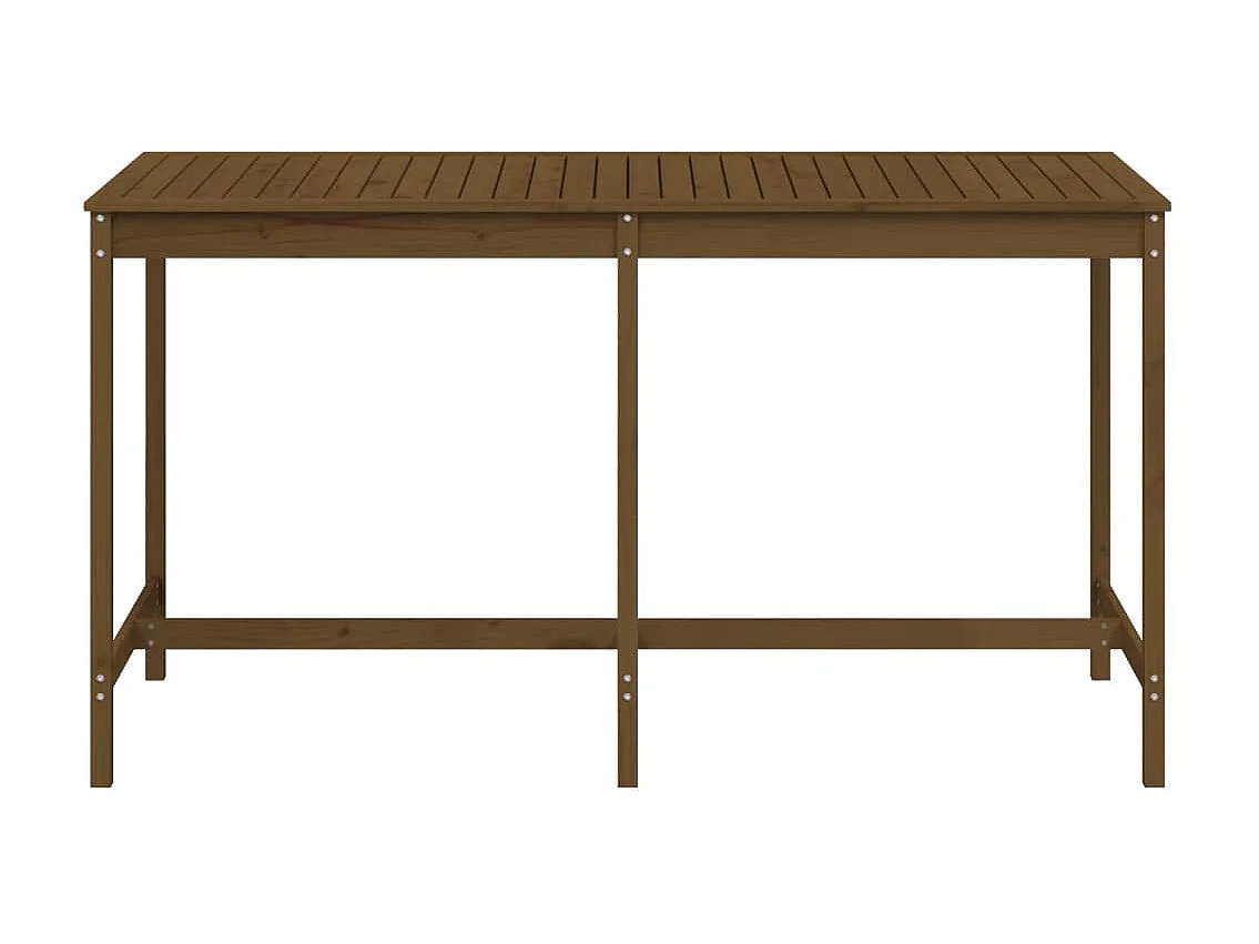 Table de jardin marron miel 203,5x90x110 cm bois massif de pin GHR10051
