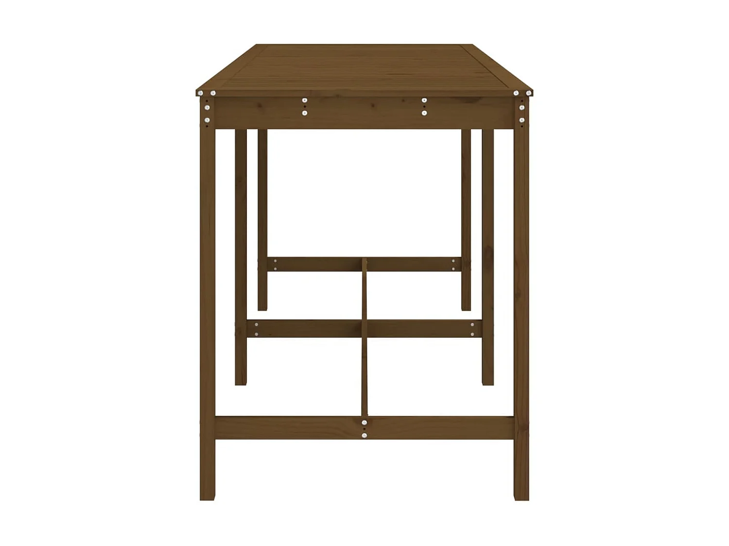 Table de jardin marron miel 203,5x90x110 cm bois massif de pin GHR10051