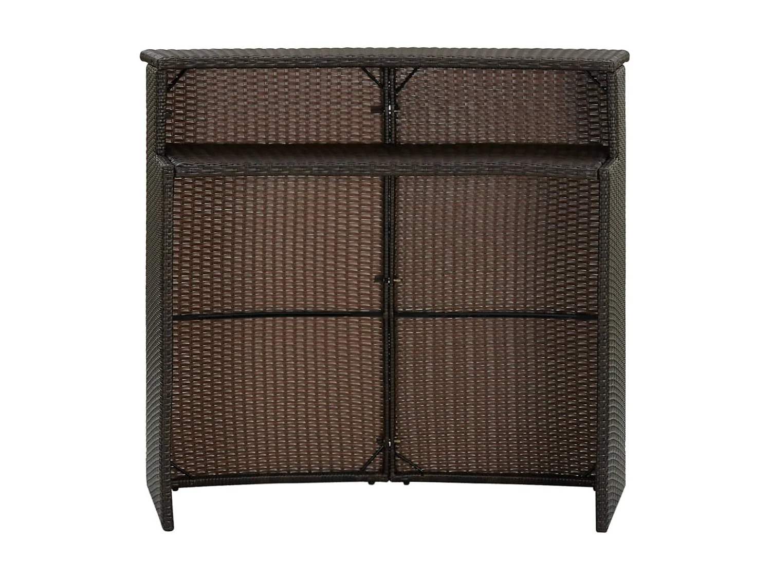 Table à manger de jardin Marron 120x55x110 cm Résine tressée GHR26260