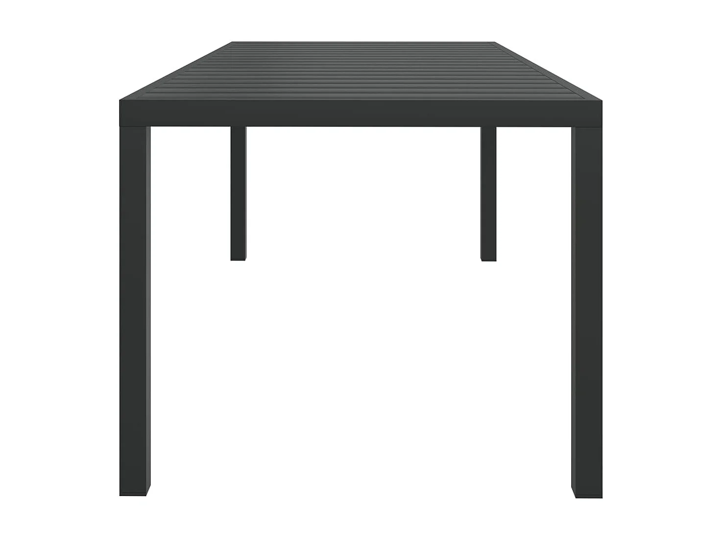 Table de jardin Noir 185 x 90 x 74 cm Aluminium et WPC GHR65397