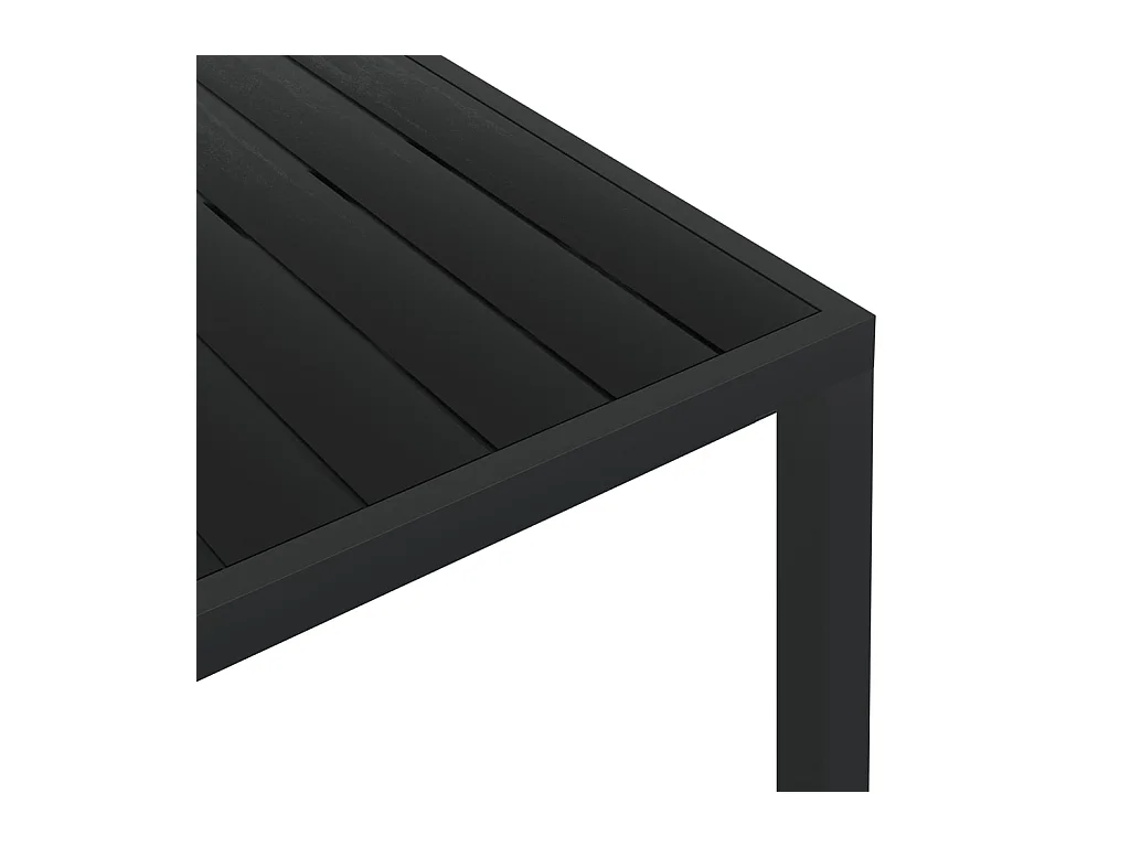 Tuintafel 185x90x74 cm aluminium en HKC zwart NL247362
