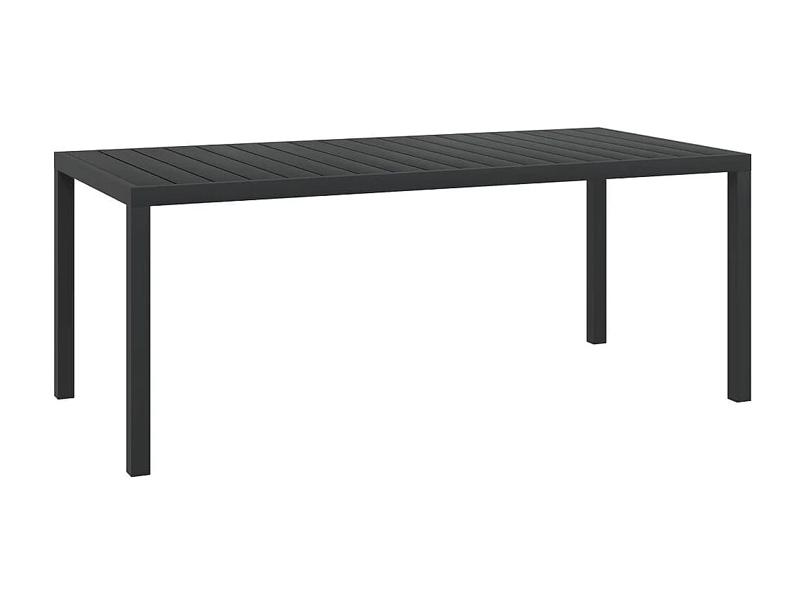 Tuintafel 185x90x74 cm aluminium en HKC zwart NL247362