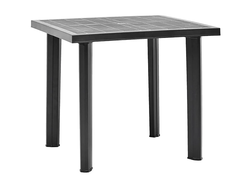 Table de jardin Anthracite 80x75x72 cm Plastique GHR61900