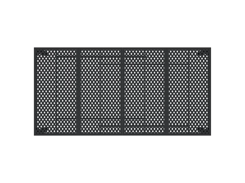 Table de jardin anthracite 200x100x72 cm acier GHR96149