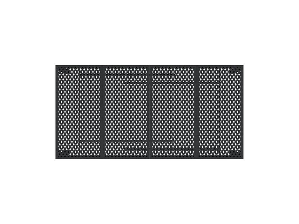 Table de jardin anthracite 200x100x72 cm acier GHR96149