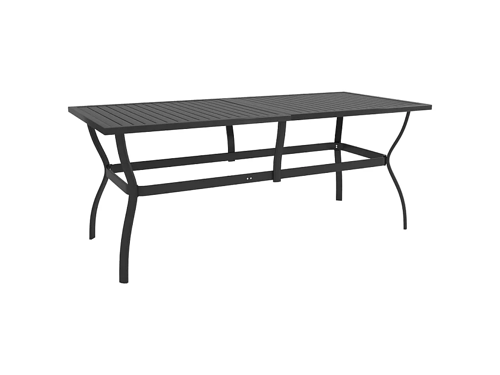 Table de jardin Anthracite 190x80x72 cm Acier GHR19242