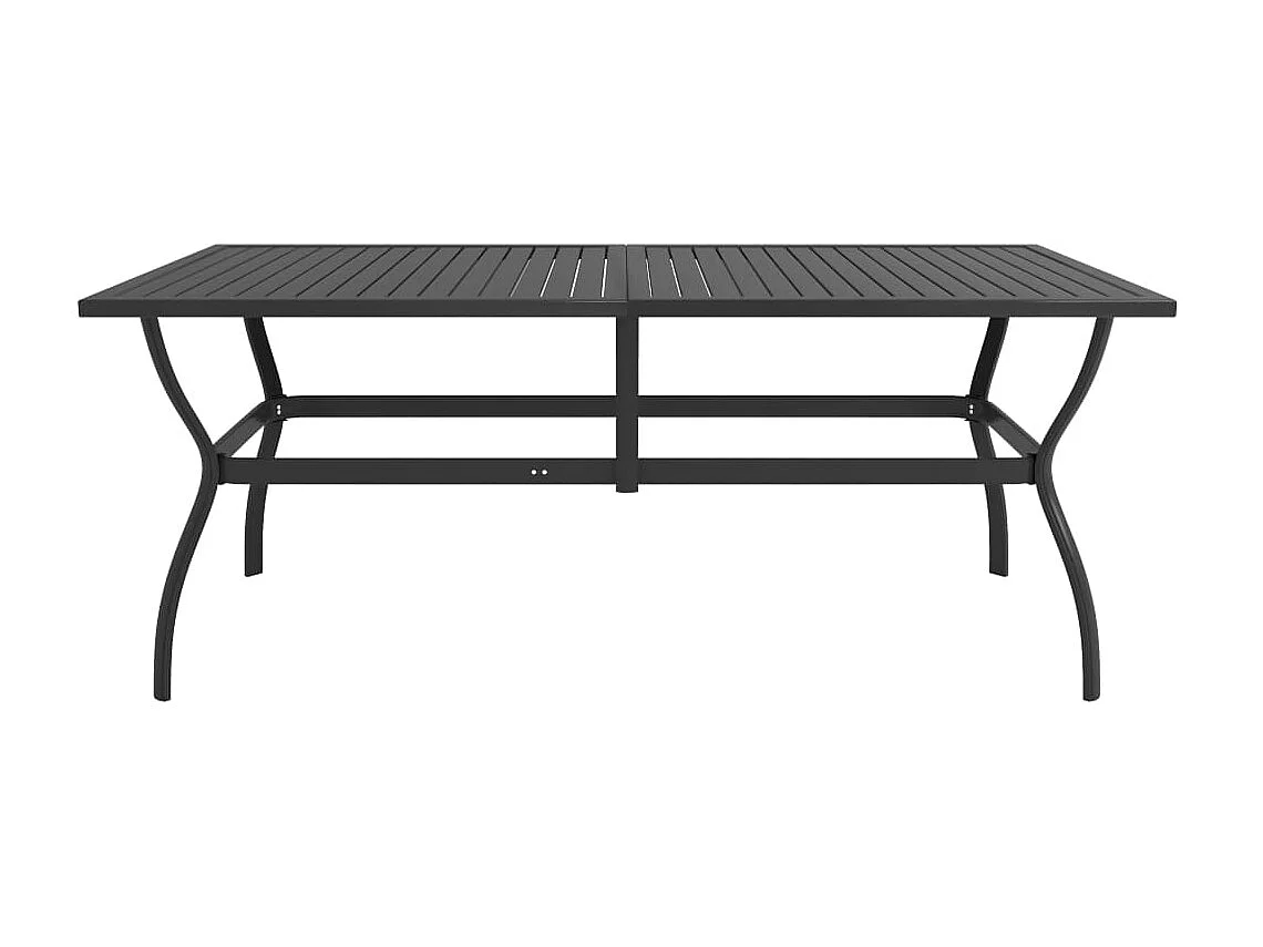 Table de jardin Anthracite 190x80x72 cm Acier GHR19242