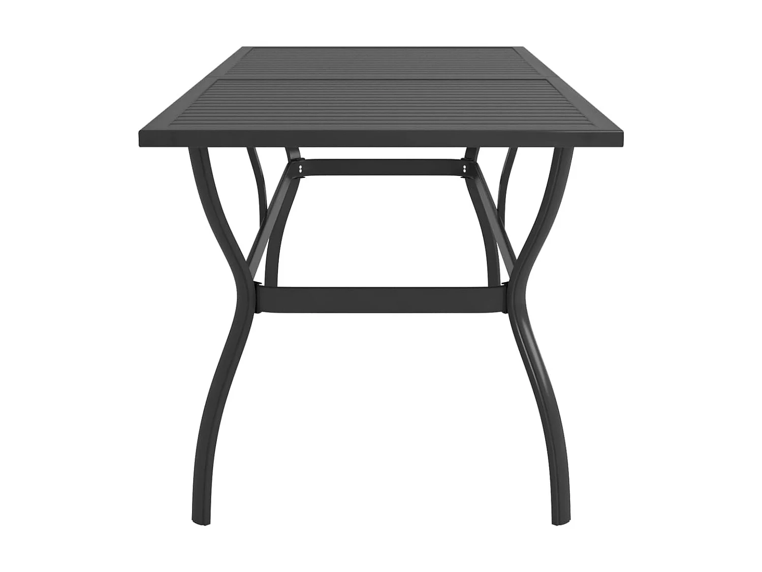 Table de jardin Anthracite 190x80x72 cm Acier GHR19242