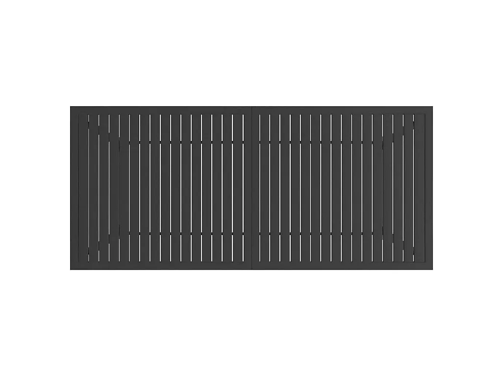 Table de jardin Anthracite 190x80x72 cm Acier GHR19242