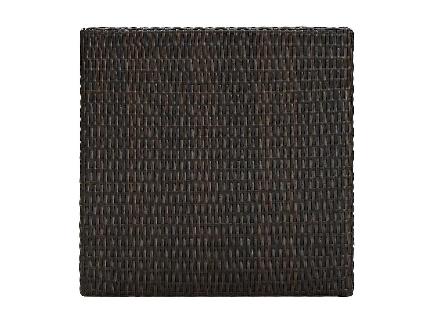 Mesa de bar para jardim 60,5x60,5x110,5 cm vime PE castanho PT189893
