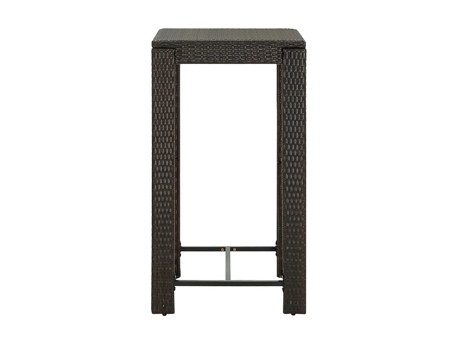 Table à manger de jardin Marron 60,5x60,5x110,5 cm Résine tressée GHR80453