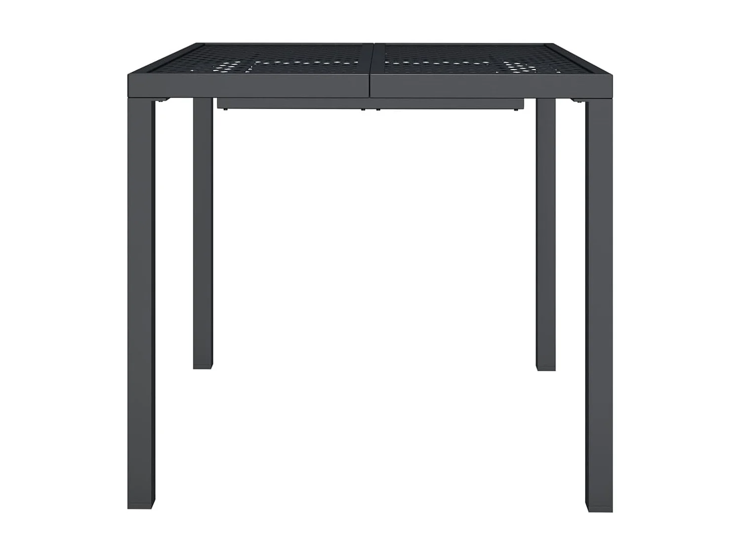 Mesa de comedor de jardín de acero gris antracita 80x80x72 cm KOW93398
