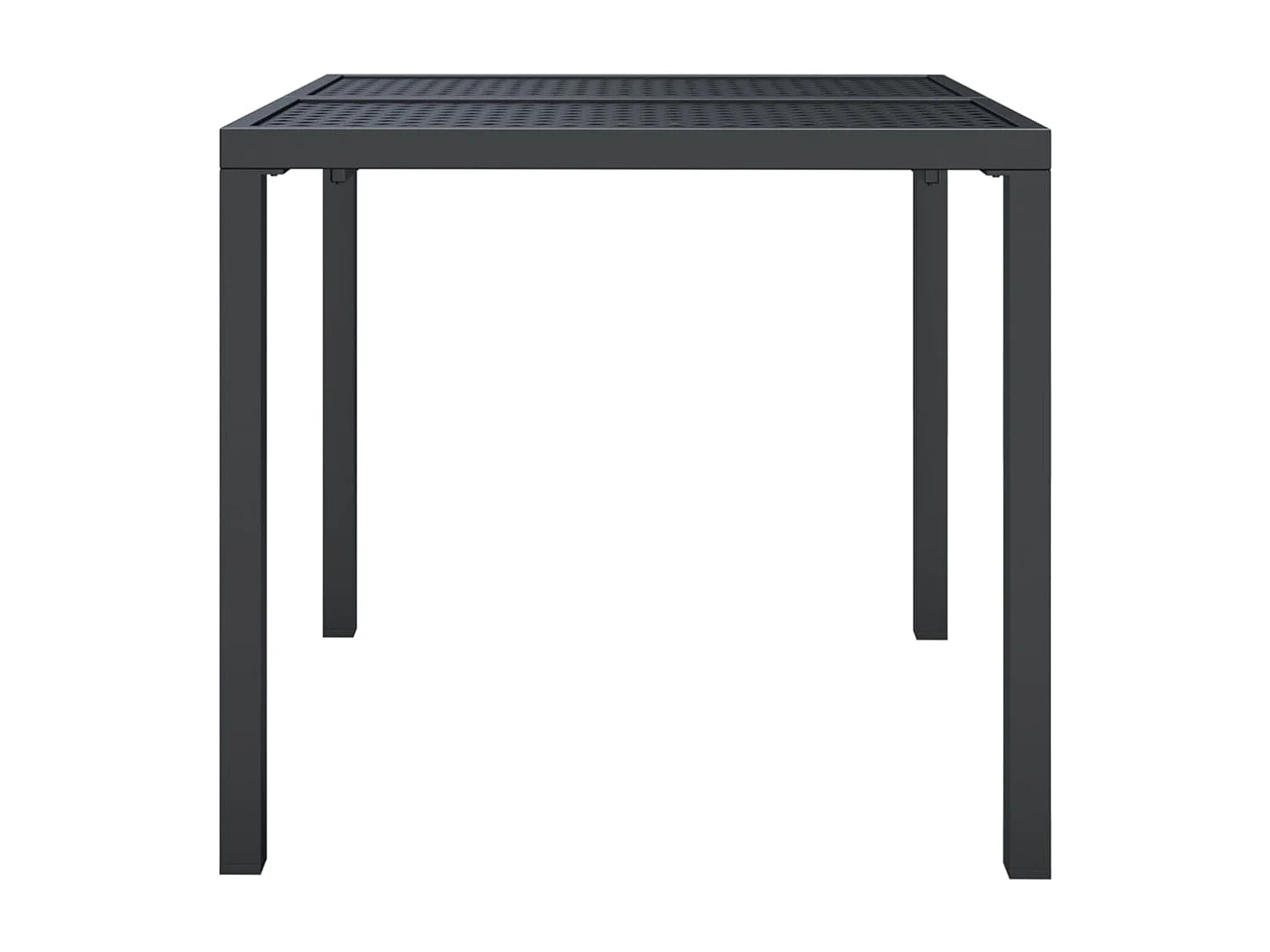 Mesa de comedor de jardín de acero gris antracita 80x80x72 cm KOW93398
