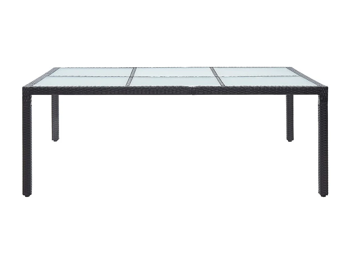 Mesa de jantar p/ exterior 200x150x74 cm vime PE preto PT269212