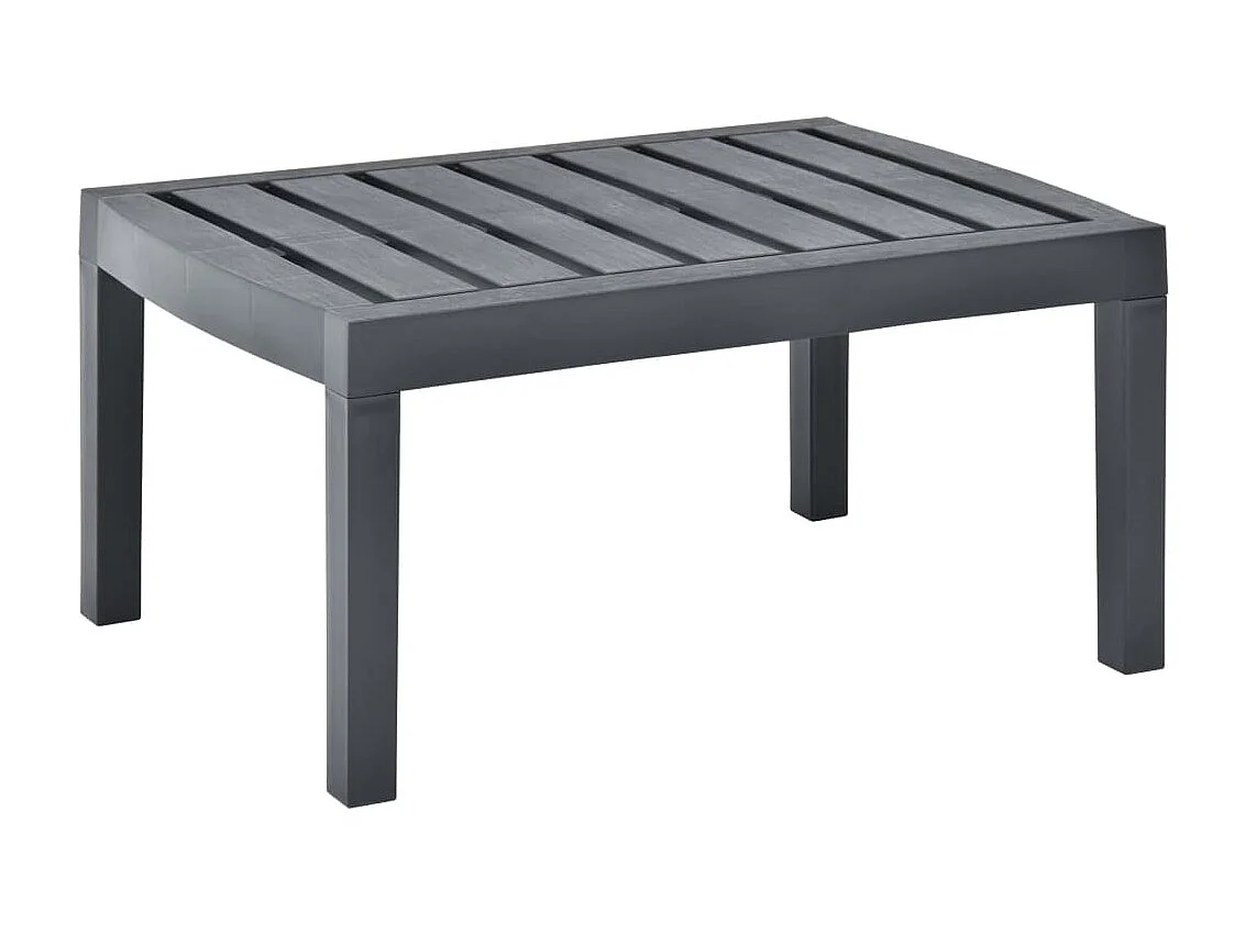 Table de jardin Anthracite 78x55x38 cm Plastique GHR31019