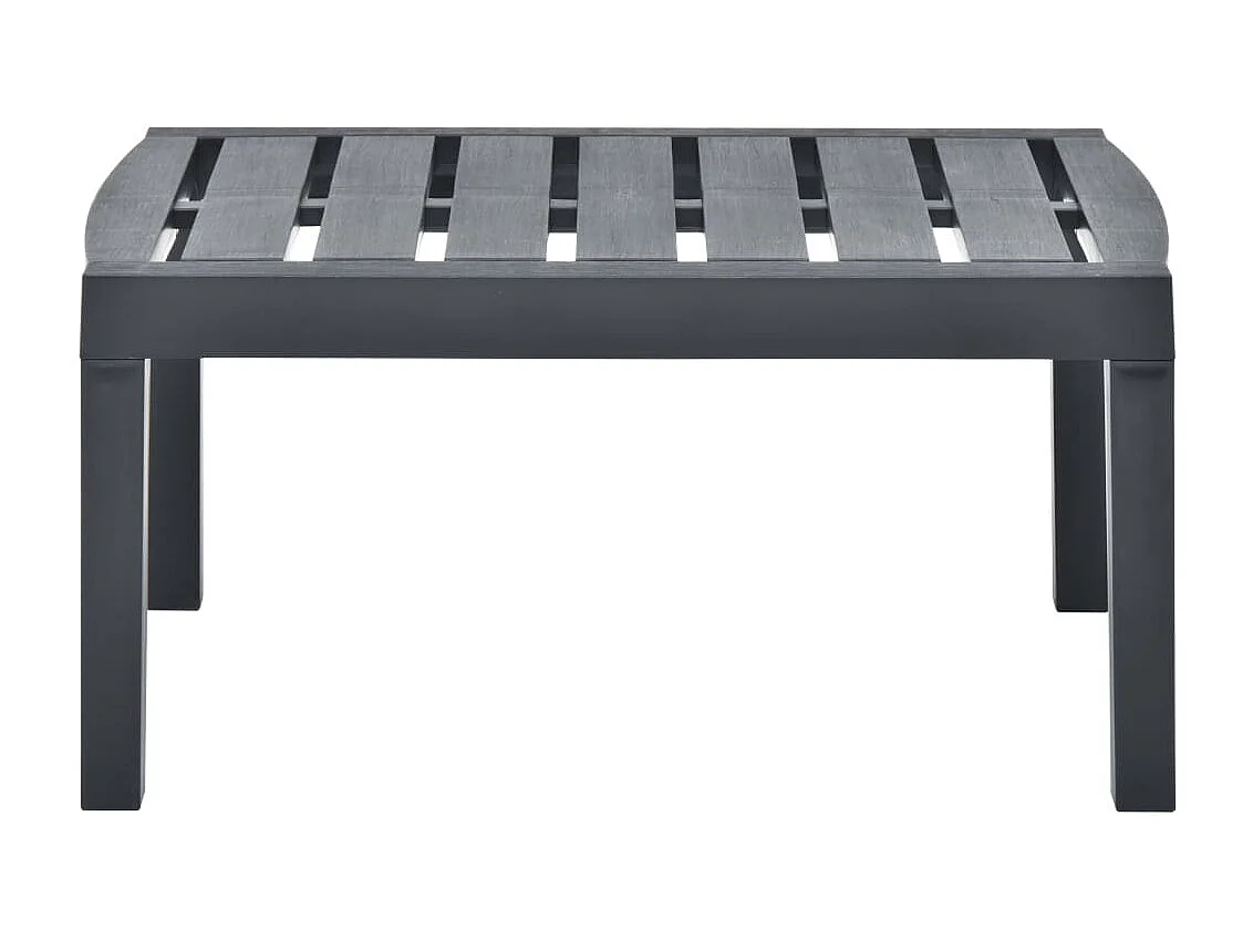 Table de jardin Anthracite 78x55x38 cm Plastique GHR31019