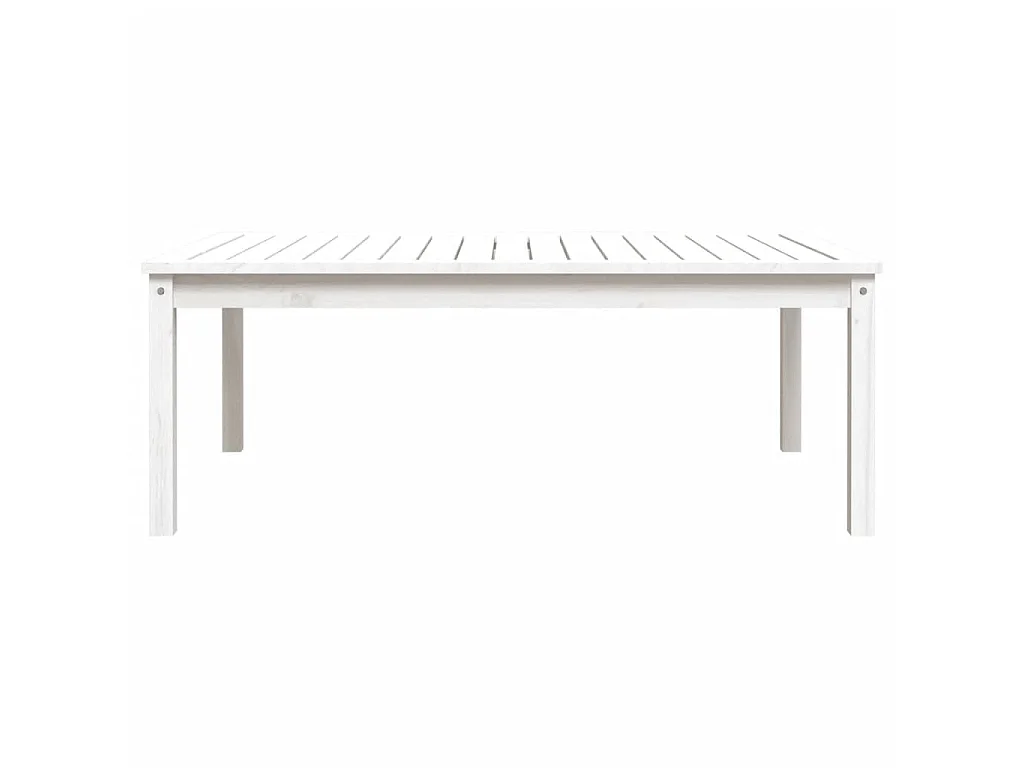 Table de jardin blanc 121x82,5x45 cm bois massif de pin GHR84097