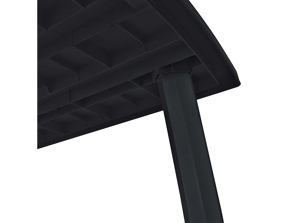 Table de jardin Anthracite 216x90x72 cm Plastique GHR26477