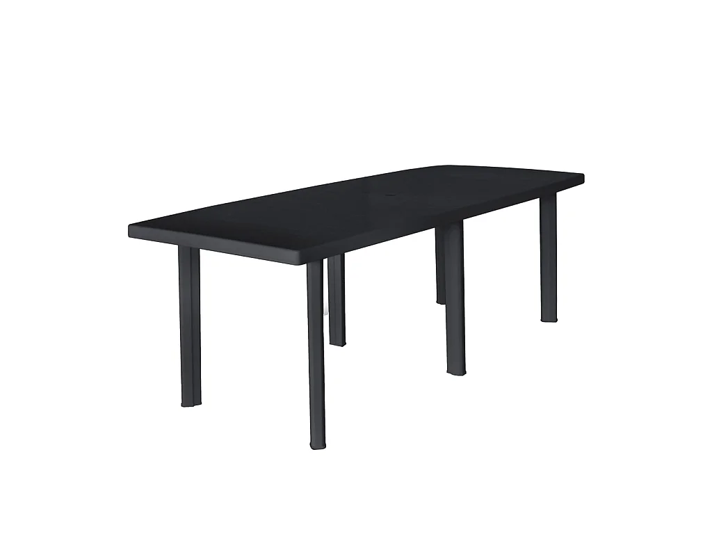 Table de jardin Anthracite 216x90x72 cm Plastique GHR26477
