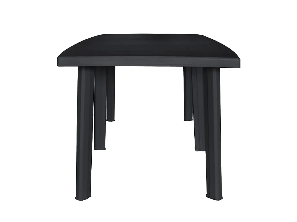 Table de jardin Anthracite 216x90x72 cm Plastique GHR26477