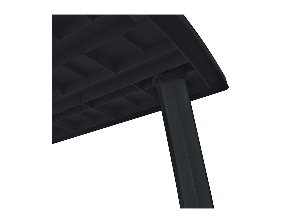 Table de jardin Anthracite 216x90x72 cm Plastique GHR26477