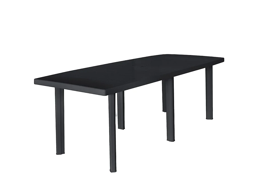 Table de jardin Anthracite 216x90x72 cm Plastique GHR26477