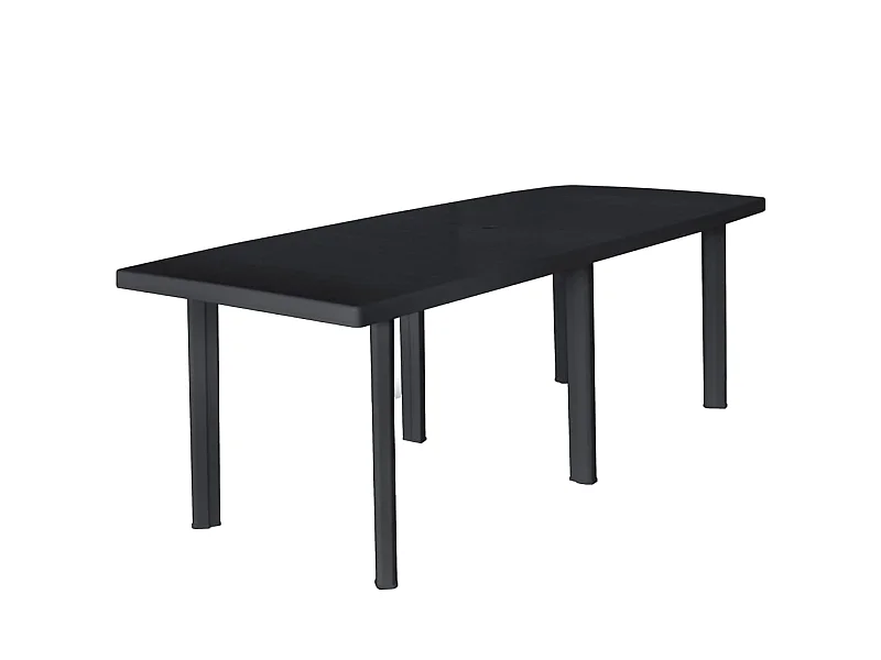 Table de jardin Anthracite 216x90x72 cm Plastique GHR26477