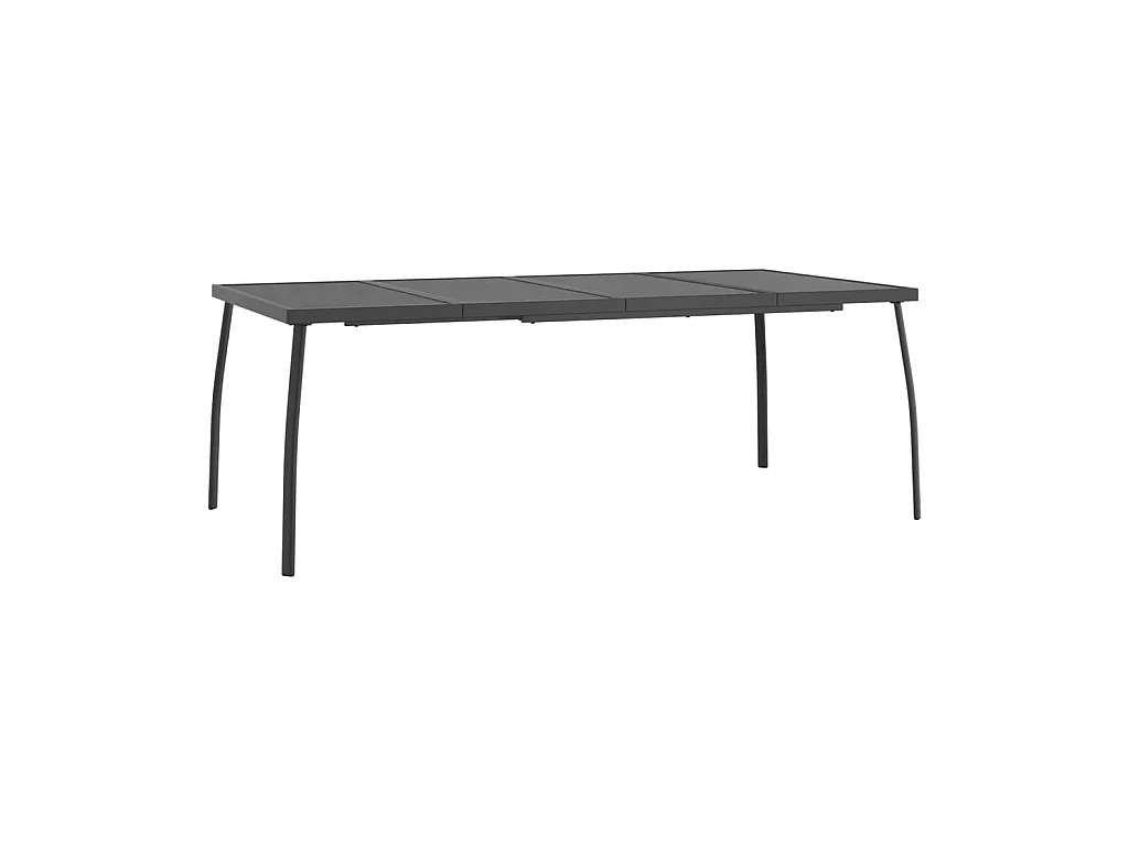 Table de jardin anthracite 200x100x72 cm Treillis d'acier GHR61640