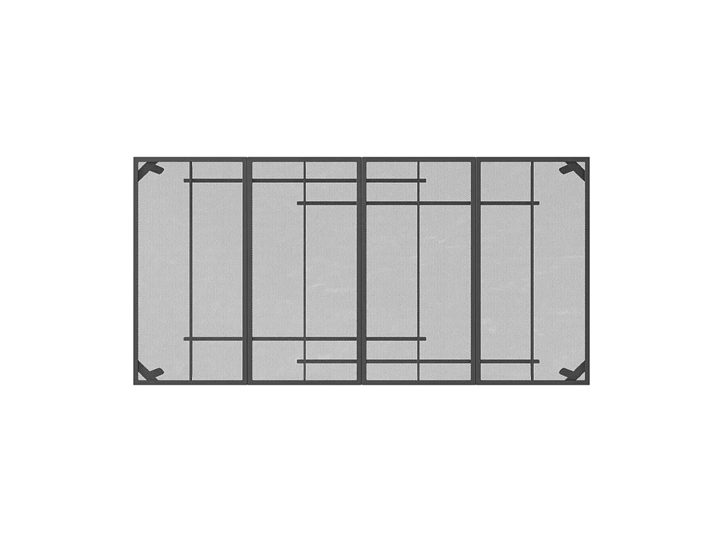 Table de jardin anthracite 200x100x72 cm Treillis d'acier GHR61640