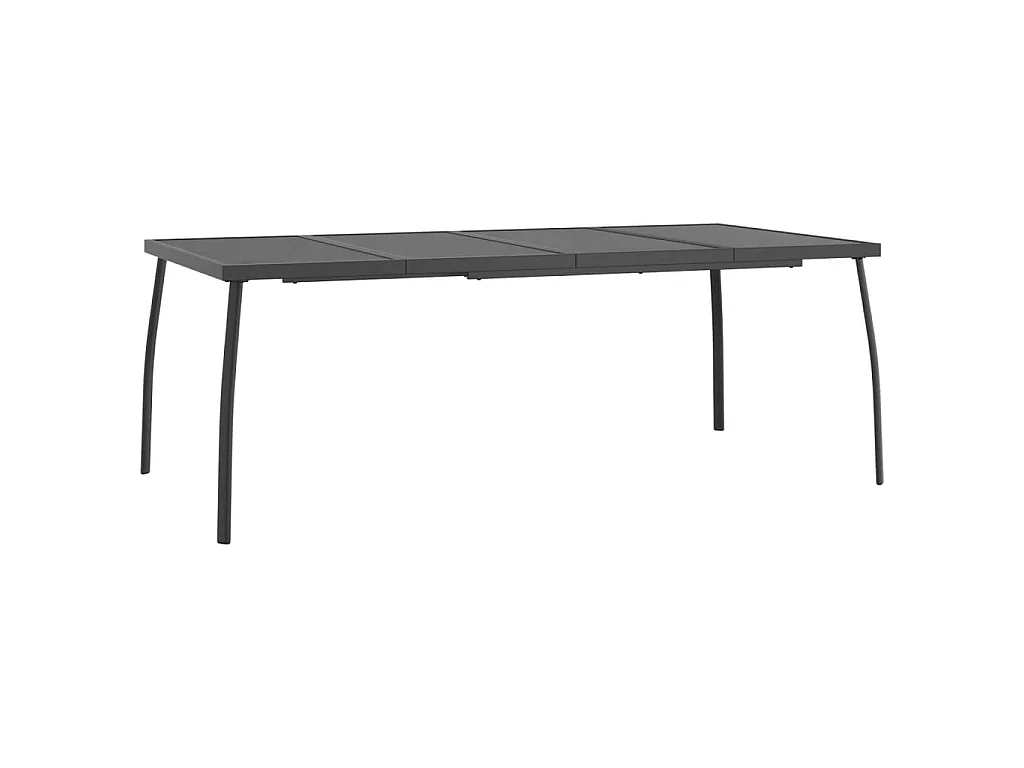 Table de jardin anthracite 200x100x72 cm Treillis d'acier GHR61640