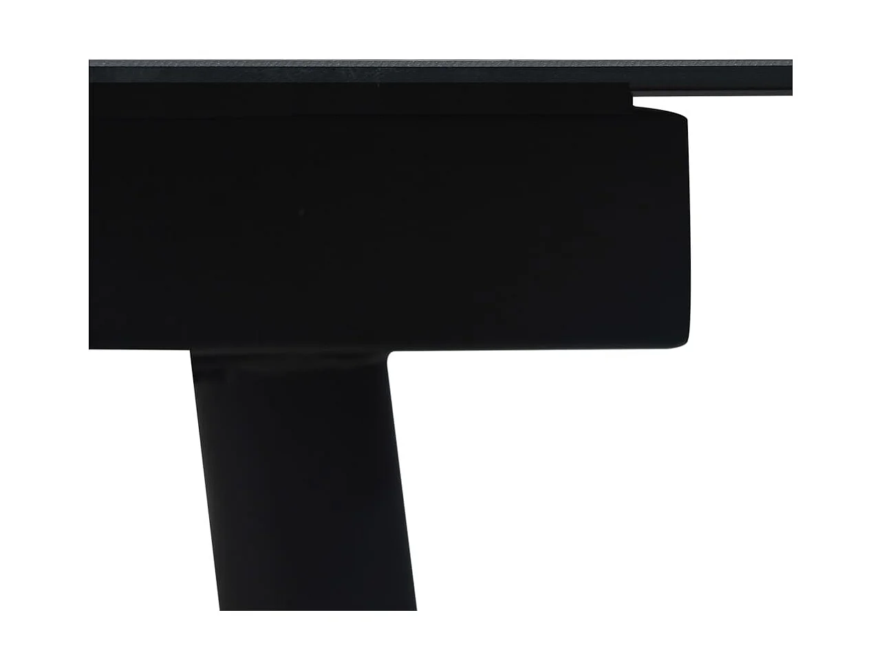 Table à manger de jardin Noir 190x90x74 cm Acier et verre GHR46353