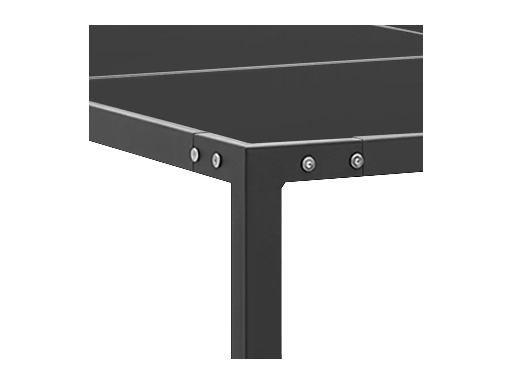 Table de jardin Anthracite 130x130x72 cm Acier et verre GHR43672