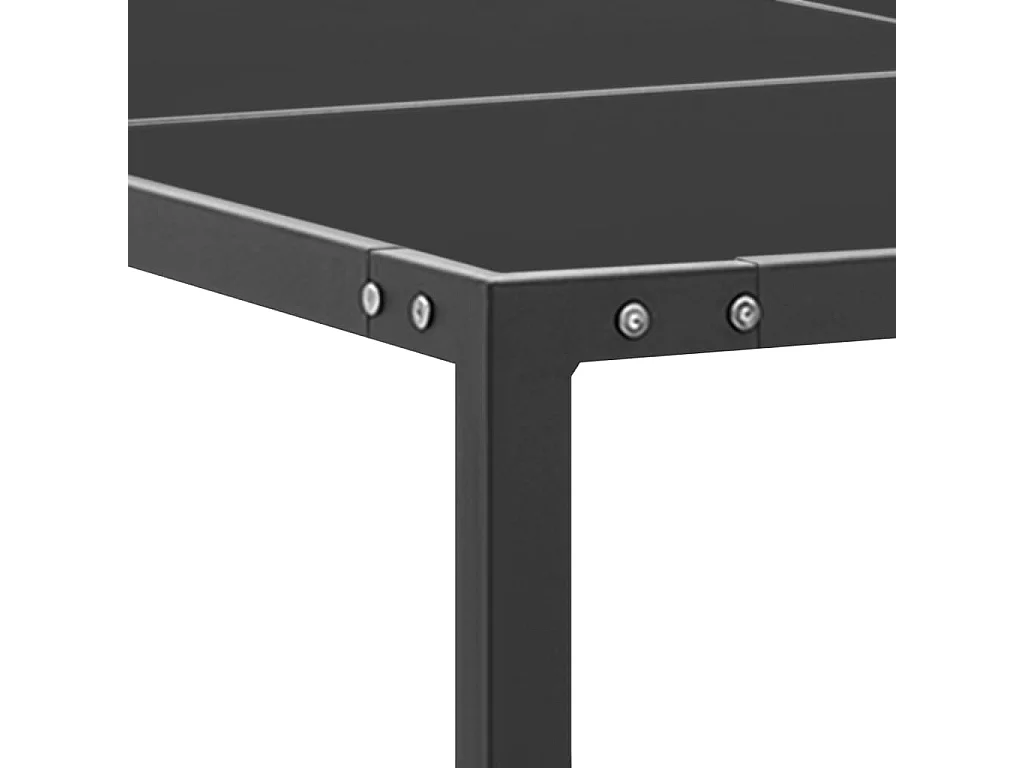 Table de jardin Anthracite 130x130x72 cm Acier et verre GHR43672
