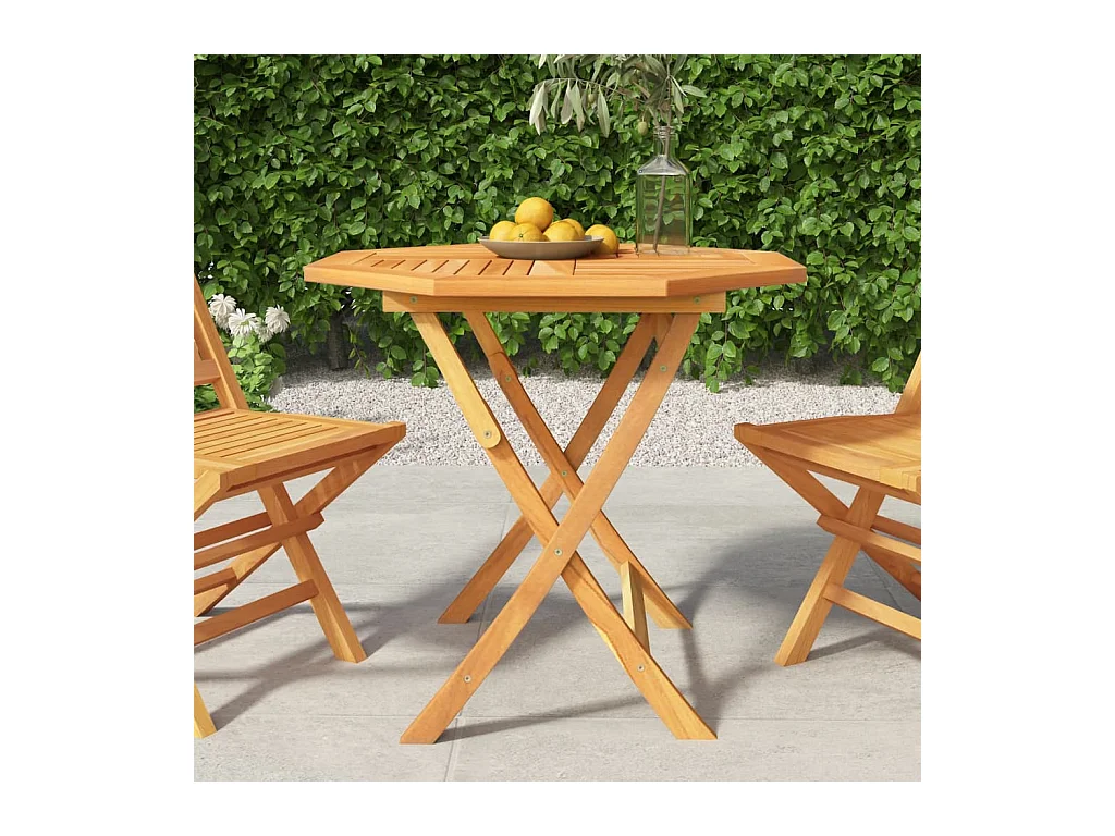 Table pliable de jardin 85x85x76 cm Bois de teck solide GHR28604