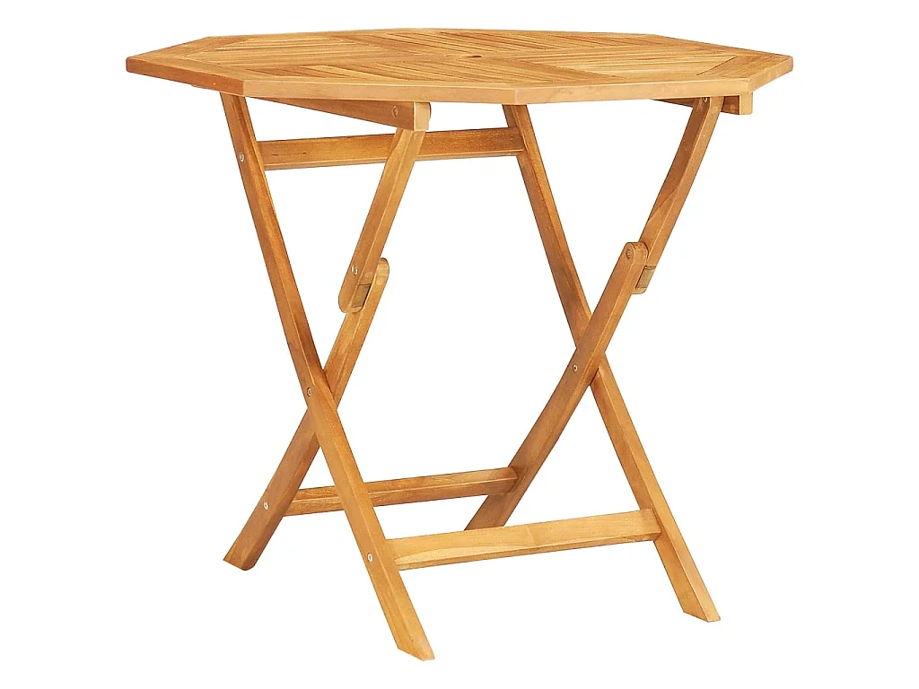 Mesa de comedor de jardín plegable madera de teca maciza 85x85x76 cm KOW76828