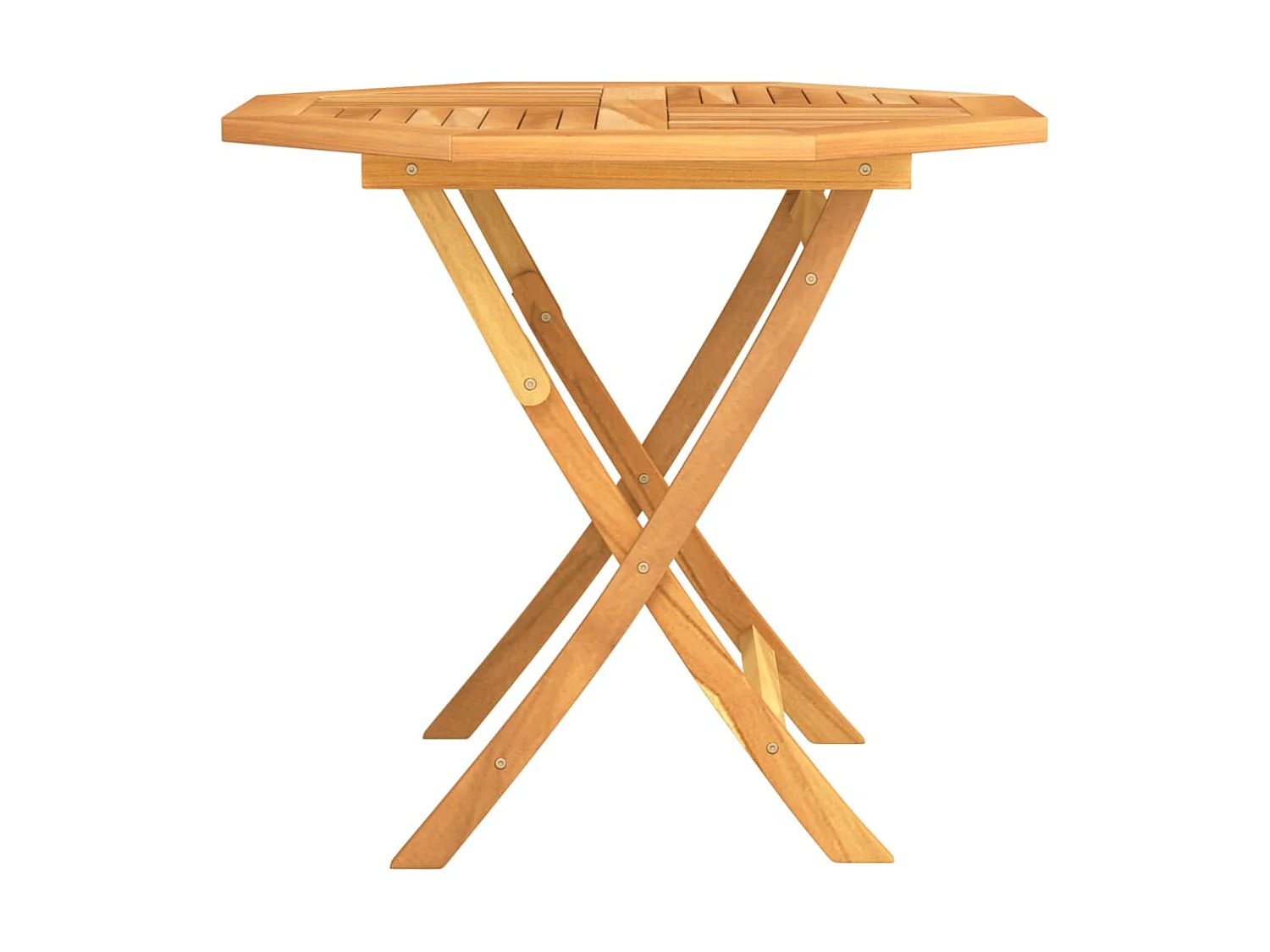 Mesa de comedor de jardín plegable madera de teca maciza 85x85x76 cm KOW76828