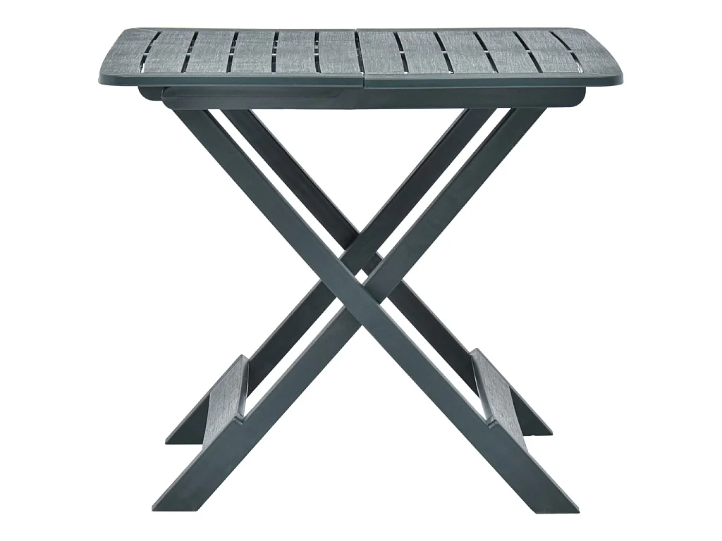 Mesa de jardim dobrável 79x72x70 cm plástico verde PT116924