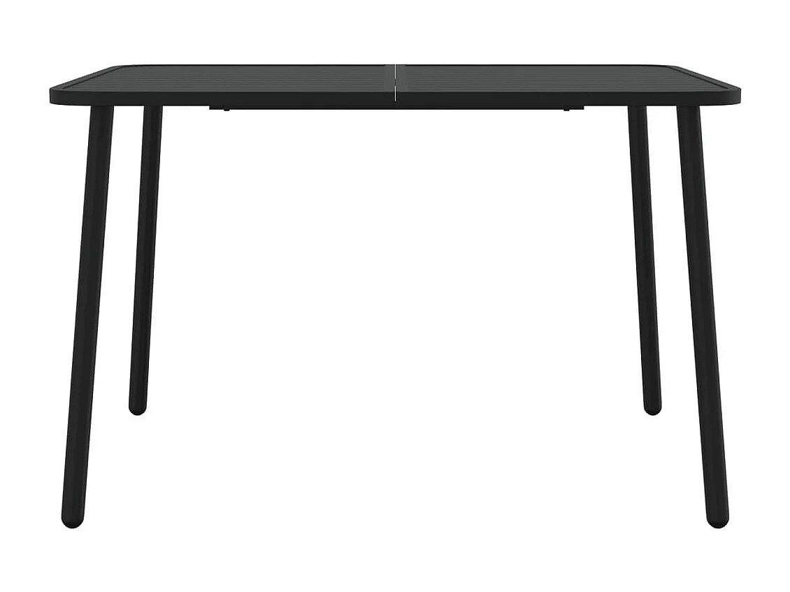 Table de jardin anthracite 110x80x71 cm acier GHR22763