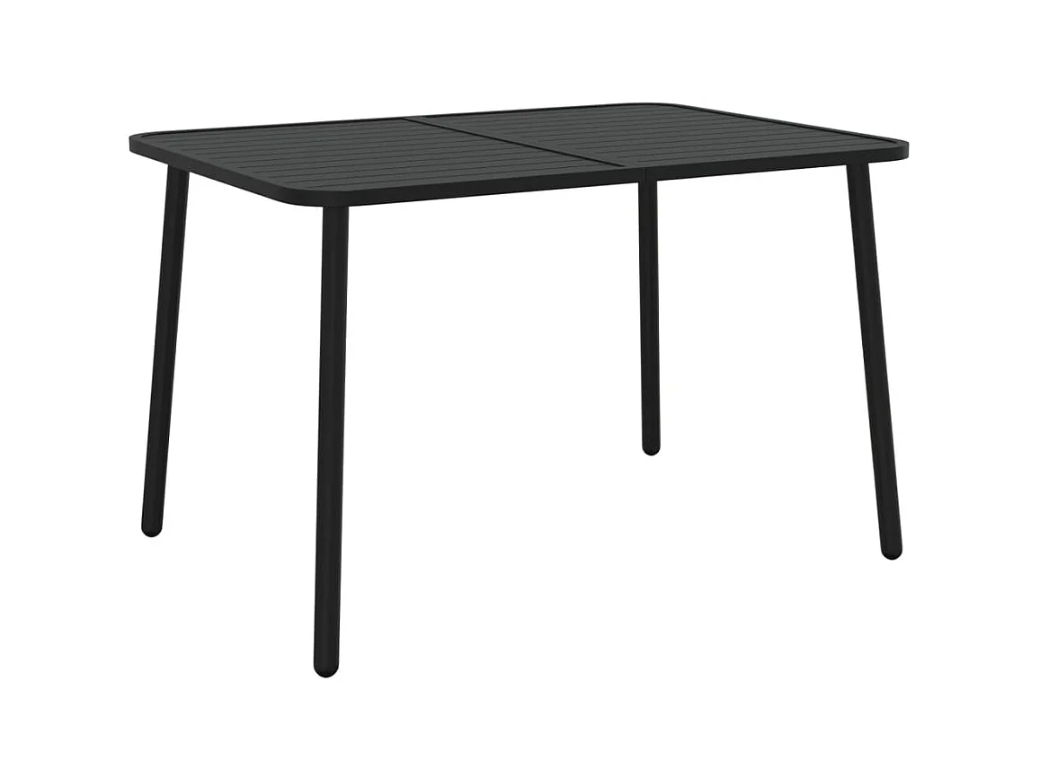 Table de jardin anthracite 110x80x71 cm acier GHR22763
